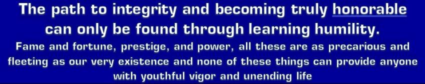 INTEGRITY and HONOR.. | Keep On The Watch